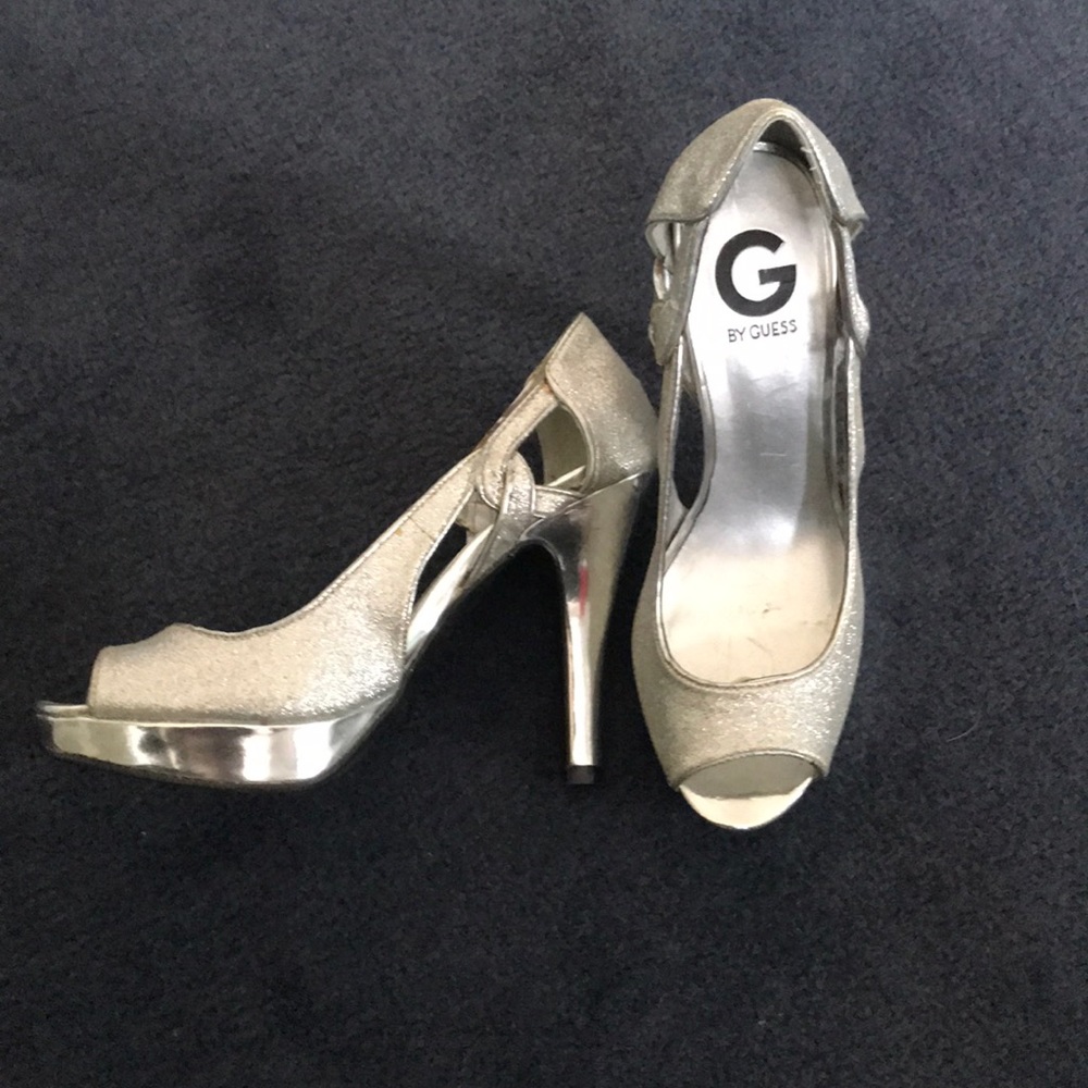 Platform heels silver